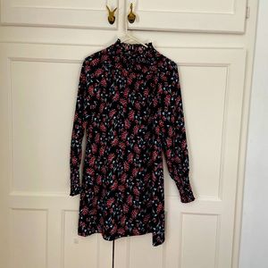 Zara high collar babydoll dress